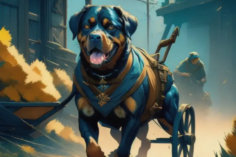 Rottweiler to Pull a Cart